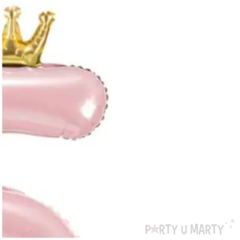 dekoracje na 5 urodziny dla dziewczynki balon foliowy cyfra 5 stojaca rozowy partydeco