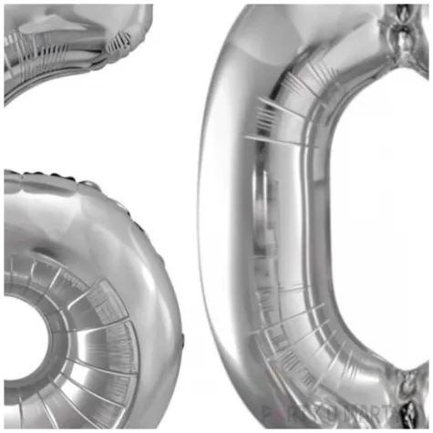 dekoracje na 55 urodziny rocznice zestaw balonow liczba 55 srebrny 39 dgt 2 elementy