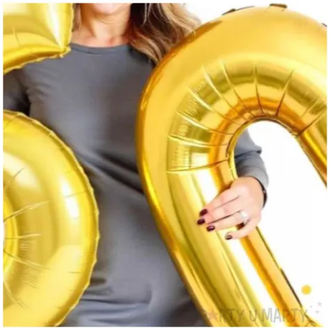 dekoracje na 60 urodziny zestaw balonow liczba 60 zloty 33 dgt 2 elementy