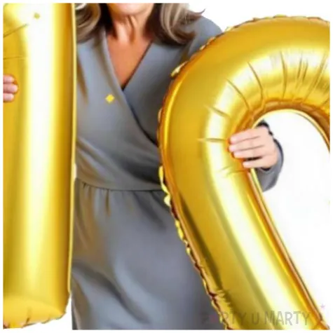 dekoracje na 70 urodziny zestaw balonow liczba 70 zloty 33 dgt 2 elementy