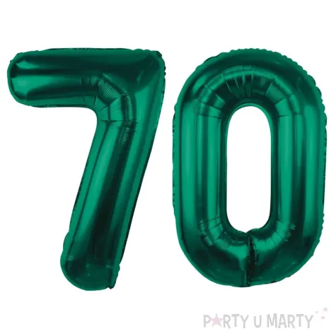 dekoracje na 70 urodziny zestaw balonow xl liczba 70 butelkowy zielony 39 dgt 2 szt