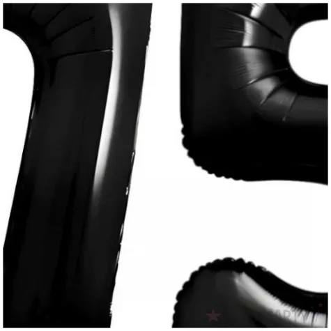 dekoracje na 75 urodziny rocznice zestaw balonow xl liczba 75 czarny 39 dgt 2 szt