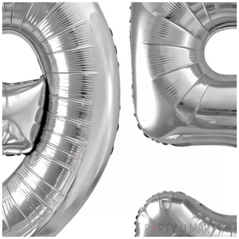 dekoracje na 95 urodziny rocznice zestaw balonow liczba 95 srebrny 39 dgt 2 elementy