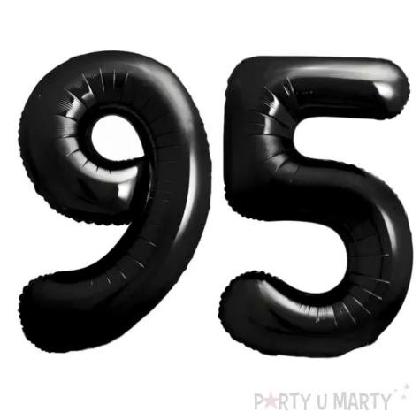 dekoracje na 95 urodziny rocznice zestaw balonow xl liczba 95 czarny 39 dgt 2 szt