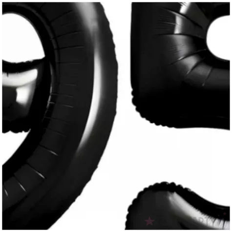 dekoracje na 95 urodziny rocznice zestaw balonow xl liczba 95 czarny 39 dgt 2 szt