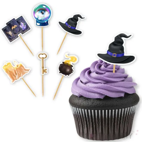 dekoracje na andrzejki pikery ozdobne na muffinki wrozbita maciej 6 szt