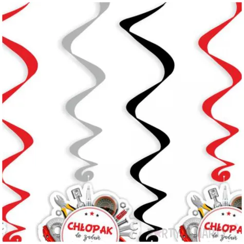 dekoracje na dzien chlopaka urodziny swiderki wiszace chlopak do zadan specjalnych 6 szt