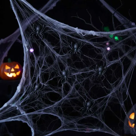 dekoracje na halloween andrzejki pajaki czarne partydeco 10 szt