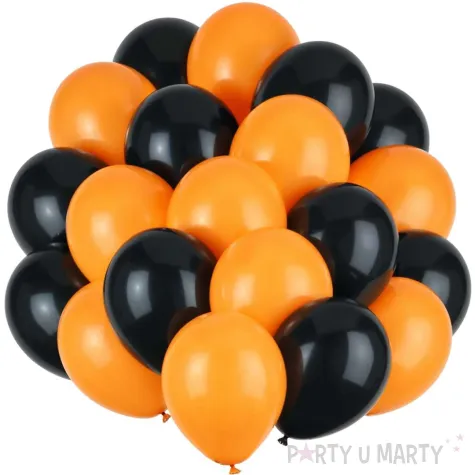 dekoracje na halloween balony classic mix pomaranczowy czarny 12 20 szt
