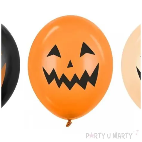 dekoracje na halloween balony dynie pomaranczowo czarne do girland 12 50 szt
