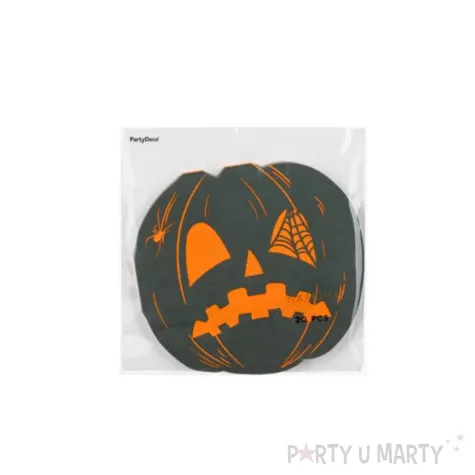 dekoracje na halloween dzien dyni serwetki papierowe straszna dynia 33x30 cm x20