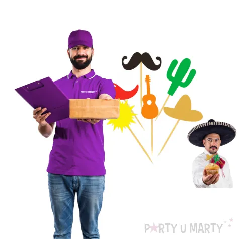 dekoracje na muffinki babeczki na impreze w stylu meksykanskim pikery meksyk 8 cm 6 szt