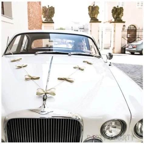 dekoracje na samochod kokardki partydeco zestaw