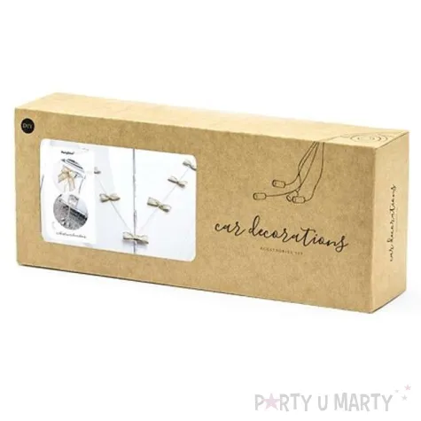 dekoracje na samochod kokardki partydeco zestaw