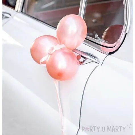 dekoracje na samochod love rozowo zloty partydeco zestaw