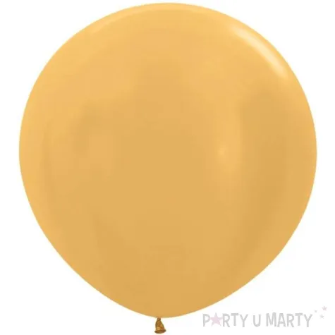 dekoracje na slub urodziny profesjonalne balony lateksowe metallic gold metaliczne zlote 24 x3