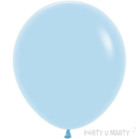 dekoracje na urodziny baby shower balony lateksowe pastel matte blue niebieskie pastelowe 18 x25