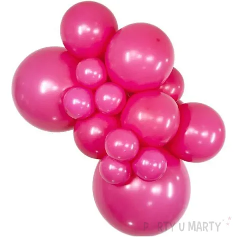 dekoracje na urodziny baby shower panienski balony pastel rozowy fuksja do girland 9 x50