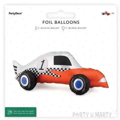 dekoracje na urodziny balon foliowy wyscigowka partydeco 36
