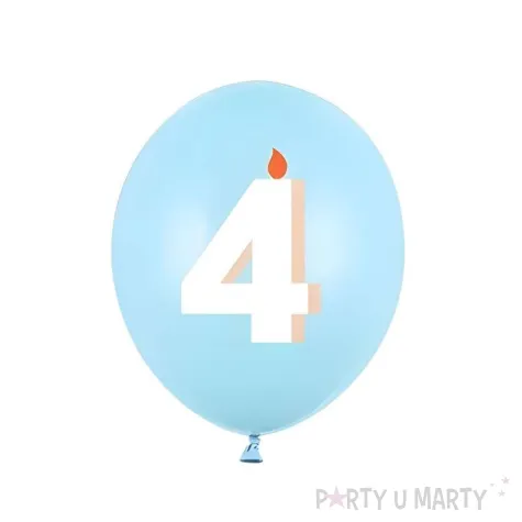 dekoracje na urodziny balony pastelowe cyfra 4 niebieskie zolte rozowe 12 50 szt
