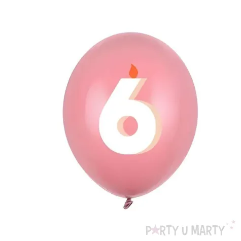 dekoracje na urodziny balony pastelowe cyfra 6 niebieskie zolte rozowe 12 50 szt