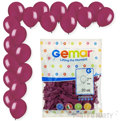 dekoracje na urodziny bordowe balony pastelowe a50 burgundowe do girland 5 20 szt