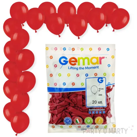 dekoracje na urodziny czerwone balony pastelowe a50 do girland 5 20 szt