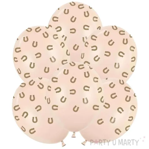 dekoracje na urodziny dla fanow jazdy konnej alabastrowe balony pastelowe podkowa 12 6 szt