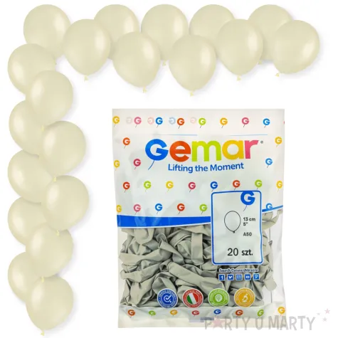 dekoracje na urodziny kremowe balony pastelowe a50 do girland ecru 5 20 szt