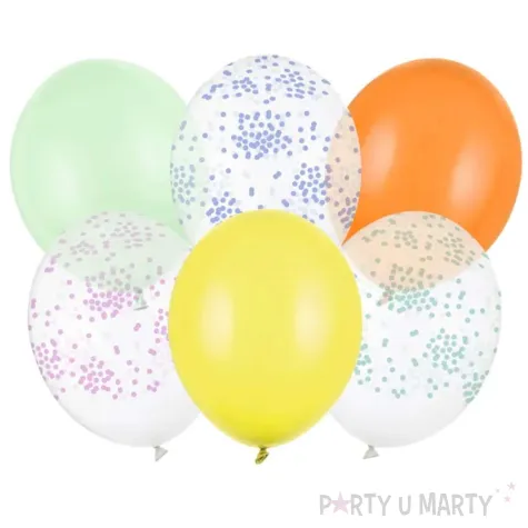 dekoracje na urodziny wesele balony crystal konfetti przezroczyste do girland 12 6 szt