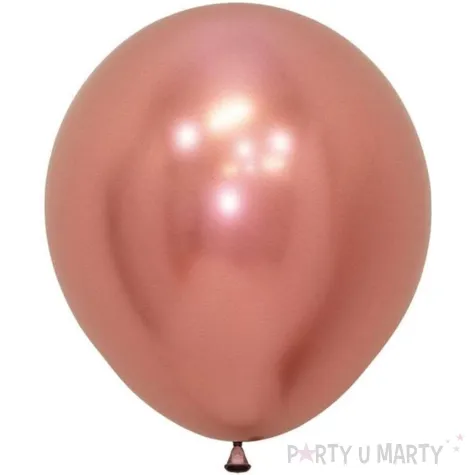 dekoracje na wieczor panienski urodziny balony lateksowe chromowane rose gold 18 x15