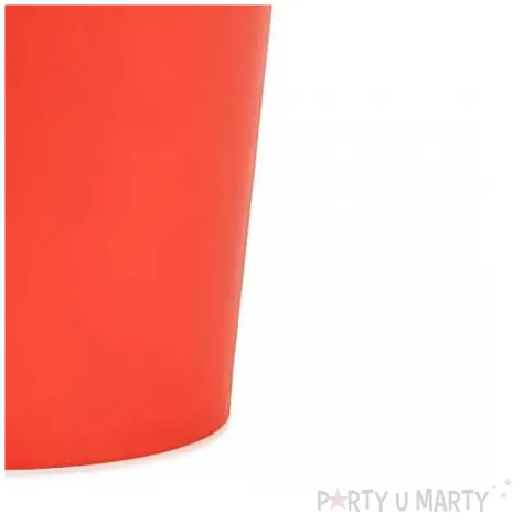 dekoracje stolu na urodziny kubeczki papierowe monokolor jednorazowe czerwone 250 ml 6 szt