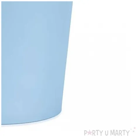 dekoracje stolu na urodziny kubeczki papierowe monokolor jednorazowe niebieskie 250 ml x6