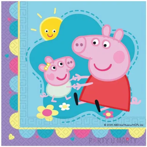 dekoracje stolu serwetki papierowe swinka peppa next generation george evie 33 cm x20