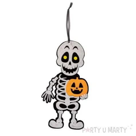 dekoracje wieszace kosciotrup z dynia carnival toys