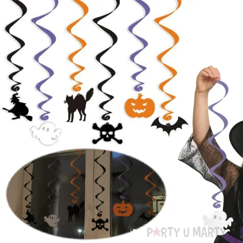 dekoracje wiszace na halloween swiderki ozdoba do powieszenia dynia czaszka czarownica nietoperz