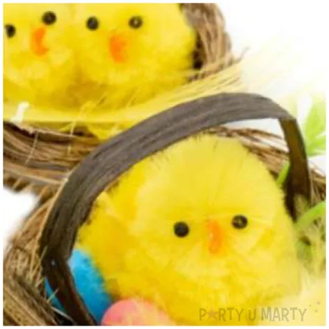 dekoracje zestaw kurczaki w gniazdku z pisankami aliga 2 szt