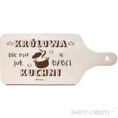 deska dekoracyjna z nadrukiem krolowa kuchni nie ma to jak u babci giftworld 12x26 5 cm