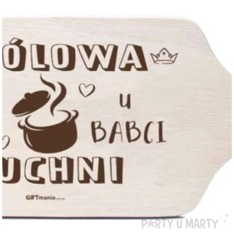 deska dekoracyjna z nadrukiem krolowa kuchni nie ma to jak u babci giftworld 12x26 5 cm