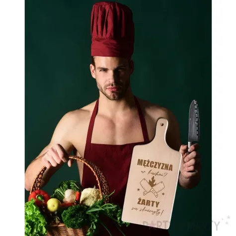 deska do krojenia mezczyzna w kuchni zarty sie skonczyly 11 5 x 26 5 cm