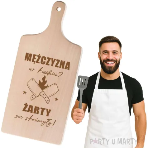 deska do krojenia mezczyzna w kuchni zarty sie skonczyly 11 5 x 26 5 cm