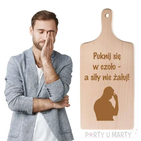 deska do krojenia puknij sie w czolo 11 5 x 26 5 cm