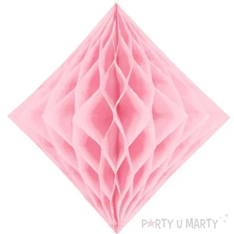 diament bibulowy classic honeycomb rozowy jasny partydeco 30cm