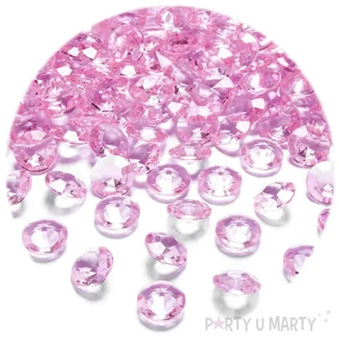 diamentowe konfetti 12mm jasny roz 100szt 1op