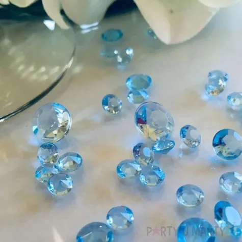 diamentowe konfetti 12mm turkus 100szt 1op