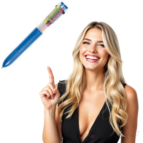 dlugopis 10 kolorowy niebieski titanum