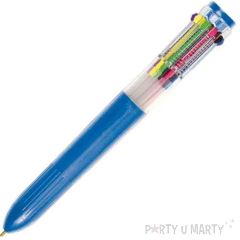 dlugopis 10 kolorowy niebieski titanum