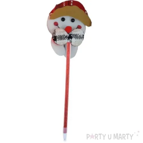 dlugopis boze narodzenie balwan w czapce arpex 26cm