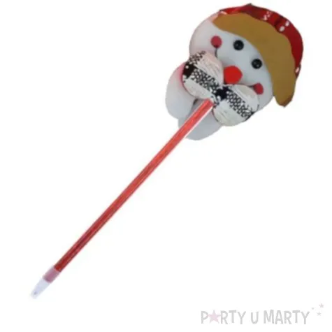 dlugopis boze narodzenie balwan w czapce arpex 26cm