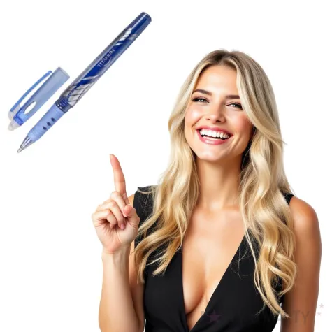 dlugopis wymazywalny ze skuwka niebieski titanum 0 7 mm